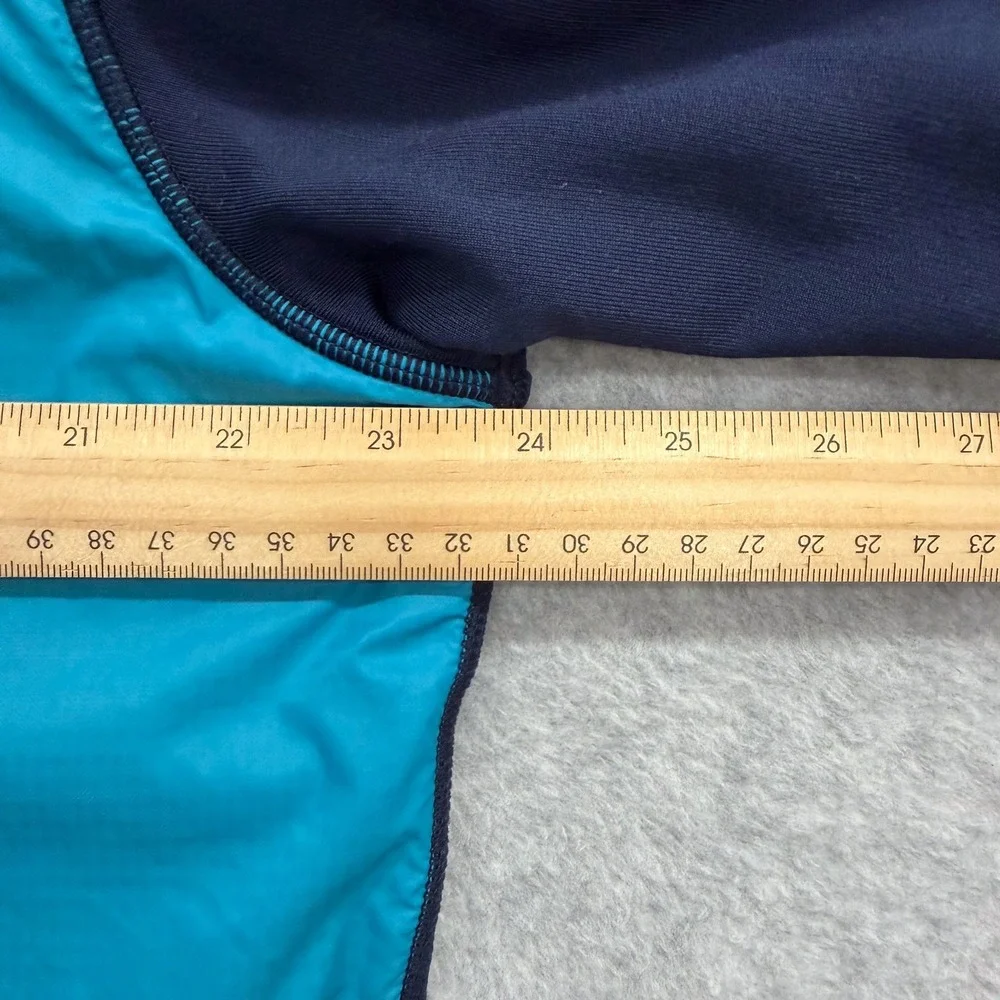 Smartwool Hoodie Mens L Blue Merino Sport Fleece Hybrid Zip Pullover